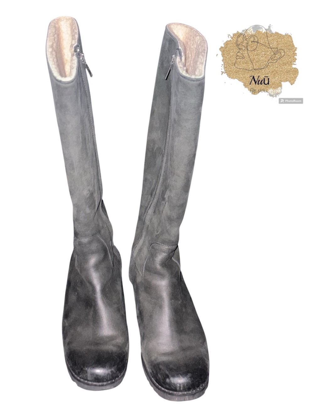 UGG Women's Broome II Lined Black Suede Zip Boots